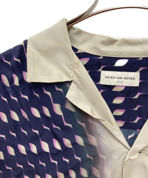 DRIES VAN NOTEN（ドリスヴァンノッテン）DRIES VAN NOTEN (ドリスヴァンノッテン) NAVY CASSI PRINT SHIRT ネイビー サイズ:Sの古着・服飾アイテム