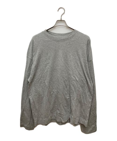 DRIES VAN NOTEN（ドリスヴァンノッテン）DRIES VAN NOTEN (ドリスヴァンノッテン) HEGLANDオーバーサイズロングスリーブTシャツ グレー サイズ:Sの古着・服飾アイテム