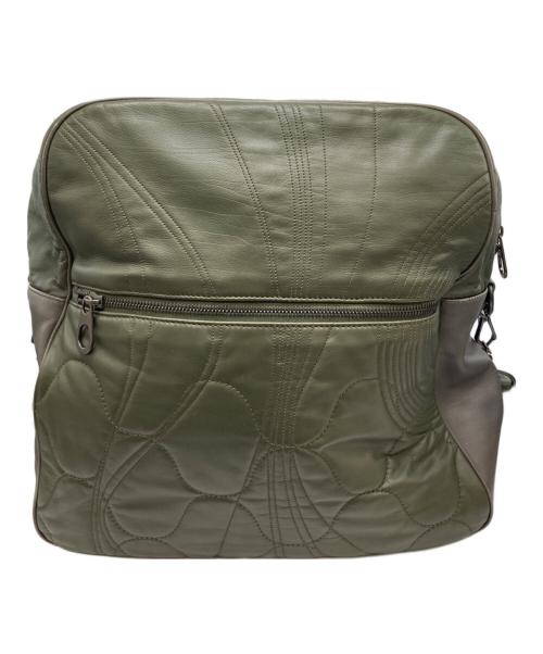 BOTTEGA VENETA（ボッテガベネタ）BOTTEGA VENETA (ボッテガベネタ) レザーショルダーバッグ オリーブの古着・服飾アイテム