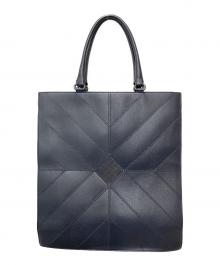 BOTTEGA VENETA（ボッテガベネタ）の古着「レザートートバッグ」｜ネイビー