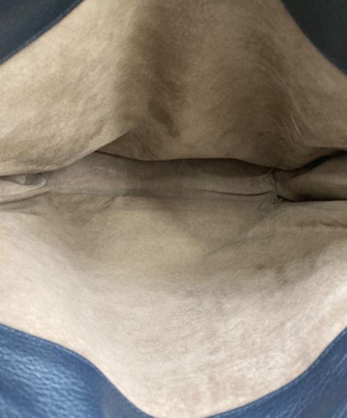 BOTTEGA VENETA（ボッテガベネタ）BOTTEGA VENETA (ボッテガベネタ) レザートートバッグ ネイビーの古着・服飾アイテム