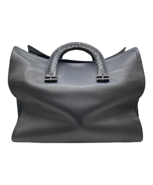 BOTTEGA VENETA（ボッテガベネタ）BOTTEGA VENETA (ボッテガベネタ) イントレチャートハンドル トートバッグ ネイビーの古着・服飾アイテム