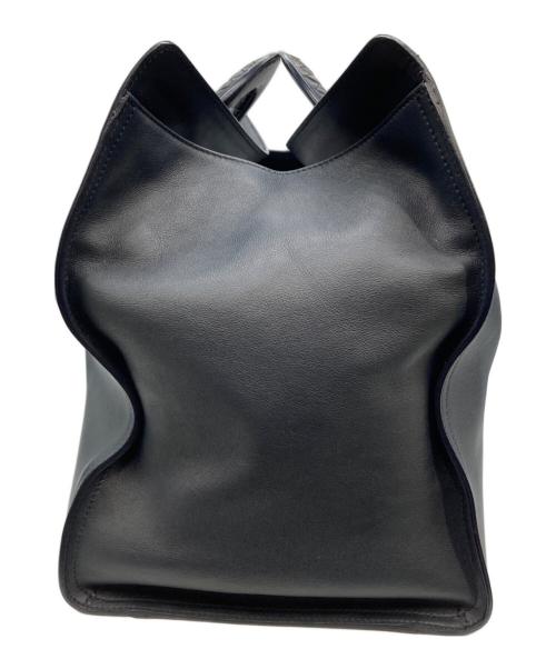 BOTTEGA VENETA（ボッテガベネタ）BOTTEGA VENETA (ボッテガベネタ) イントレチャートハンドル トートバッグ ネイビーの古着・服飾アイテム