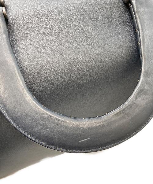 BOTTEGA VENETA（ボッテガベネタ）BOTTEGA VENETA (ボッテガベネタ) イントレチャートハンドル トートバッグ ネイビーの古着・服飾アイテム