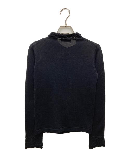 VALENTINO LES TRICOTS（ヴァレンティノ レ トリコ）VALENTINO LES TRICOTS (ヴァレンティノ レ トリコ) ニットカーディガン ブラック サイズ:40の古着・服飾アイテム