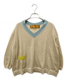 Zhor&Nema（ゾー&ネマ）の古着「ラメニット」｜ベージュ