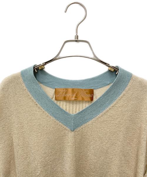 Zhor&Nema（ゾー&ネマ）Zhor&Nema (ゾー&ネマ) ラメニット ベージュ サイズ:Lの古着・服飾アイテム