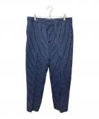 BROOKS BROTHERSブルックスブラザーズ）の古着「ストライプリネンパンツ」｜ネイビー