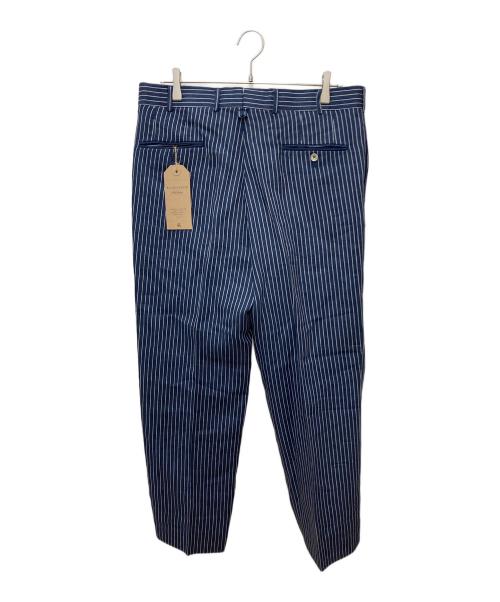 BROOKS BROTHERS（ブルックスブラザーズ）BROOKS BROTHERS (ブルックスブラザーズ) ストライプリネンパンツ ネイビー サイズ:BB2の古着・服飾アイテム