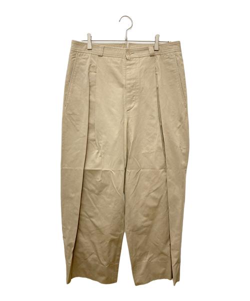 BOTTEGA VENETA（ボッテガベネタ）BOTTEGA VENETA (ボッテガベネタ) タックパンツ ベージュ サイズ:50の古着・服飾アイテム