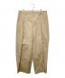 BOTTEGA VENETA（ボッテガベネタ）の古着「タックパンツ」｜ベージュ