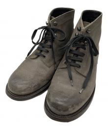 BOTTEGA VENETA（ボッテガベネタ）の古着「レースアップブーツ」｜グレー