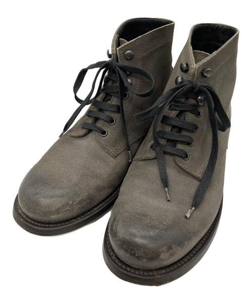 BOTTEGA VENETA（ボッテガベネタ）BOTTEGA VENETA (ボッテガベネタ) レースアップブーツ グレー サイズ:42の古着・服飾アイテム