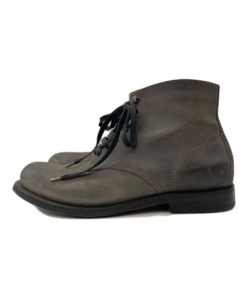 BOTTEGA VENETA（ボッテガベネタ）BOTTEGA VENETA (ボッテガベネタ) レースアップブーツ グレー サイズ:42の古着・服飾アイテム