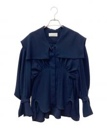 Mame Kurogouchi（マメクロゴウチ）の古着「Sailor Collar Blouse」｜ネイビー
