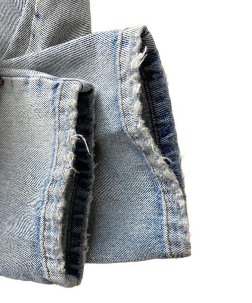 MIU MIU（ミュウミュウ）MIU MIU (ミュウミュウ) ウエストギャザーアイコニックテーパードデニムパンツ インディゴ サイズ:26Sの古着・服飾アイテム