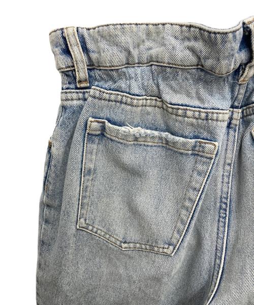 MIU MIU（ミュウミュウ）MIU MIU (ミュウミュウ) ウエストギャザーアイコニックテーパードデニムパンツ インディゴ サイズ:26Sの古着・服飾アイテム