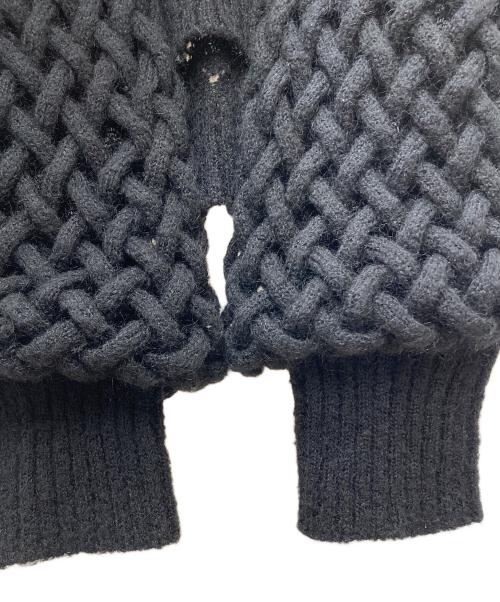 Mame Kurogouchi（マメクロゴウチ）Mame Kurogouchi (マメクロゴウチ) Plaid Kintted Pullover ブラック サイズ:1の古着・服飾アイテム