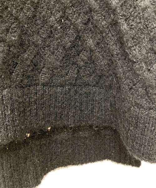 Mame Kurogouchi（マメクロゴウチ）Mame Kurogouchi (マメクロゴウチ) Plaid Kintted Pullover ブラック サイズ:1の古着・服飾アイテム