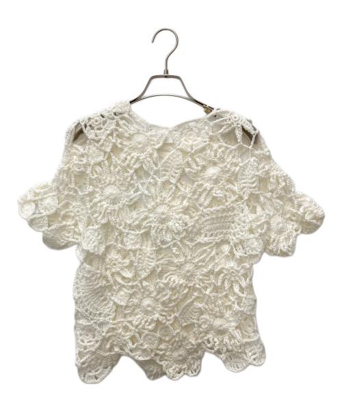 COMME des GARCONS GIRL（コムデギャルソンガール）COMME des GARCONS GIRL (コムデギャルソンガール) 半袖クロシェニット ホワイト サイズ:Sの古着・服飾アイテム