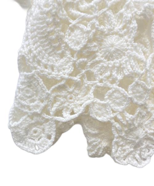 COMME des GARCONS GIRL（コムデギャルソンガール）COMME des GARCONS GIRL (コムデギャルソンガール) 半袖クロシェニット ホワイト サイズ:Sの古着・服飾アイテム