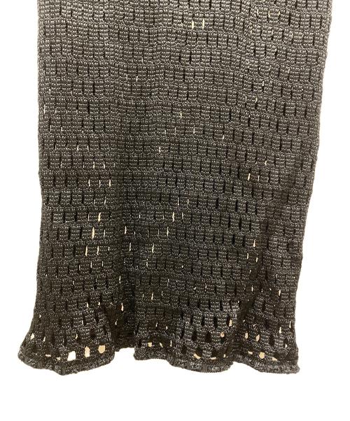 FETICO（フェティコ）FETICO (フェティコ) BELTED MESH WRAP SKIRT ブラック サイズ:Ｆの古着・服飾アイテム
