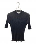 Mame Kurogouchiマメクロゴウチ）の古着「半袖ニット」｜ブラック