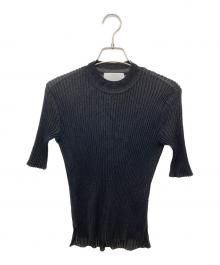 Mame Kurogouchi（マメクロゴウチ）の古着「半袖ニット」｜ブラック