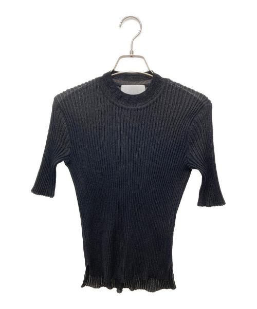 Mame Kurogouchi（マメクロゴウチ）Mame Kurogouchi (マメクロゴウチ) 半袖ニット ブラック サイズ:1の古着・服飾アイテム
