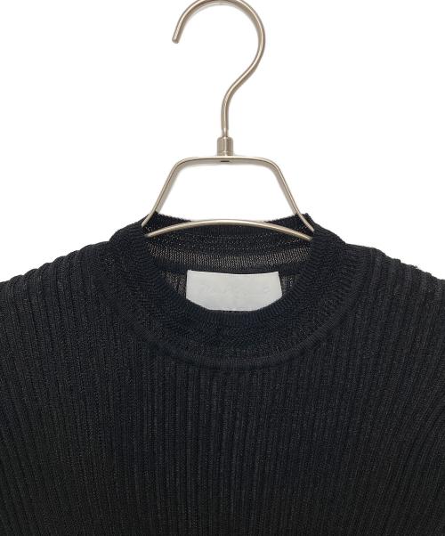 Mame Kurogouchi（マメクロゴウチ）Mame Kurogouchi (マメクロゴウチ) 半袖ニット ブラック サイズ:1の古着・服飾アイテム