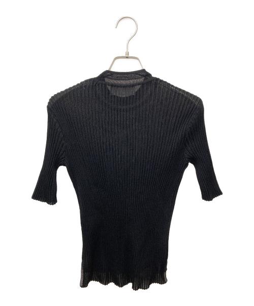 Mame Kurogouchi（マメクロゴウチ）Mame Kurogouchi (マメクロゴウチ) 半袖ニット ブラック サイズ:1の古着・服飾アイテム