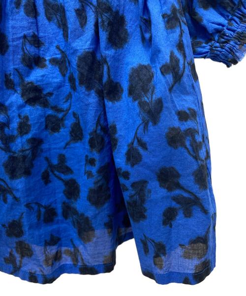 merlette（マーレット）merlette (マーレット) マントンプリントトップ 半袖ブラウス ブルー サイズ:X-SMALLの古着・服飾アイテム