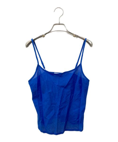 merlette（マーレット）merlette (マーレット) マントンプリントトップ 半袖ブラウス ブルー サイズ:X-SMALLの古着・服飾アイテム