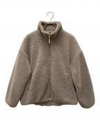 PLSTプラステ）の古着「スタンドカラーボアブルゾン」｜ベージュ