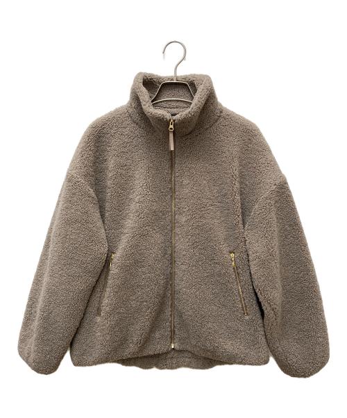 PLST（プラステ）PLST (プラステ) スタンドカラーボアブルゾン ベージュ サイズ:Mの古着・服飾アイテム