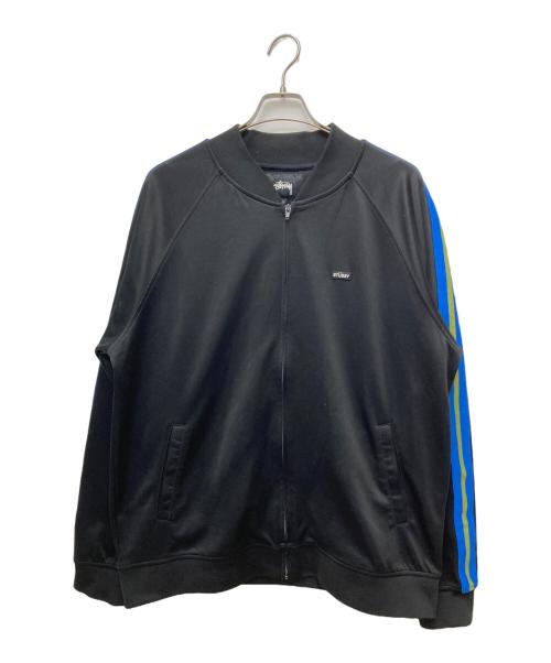 stussy（ステューシー）stussy (ステューシー) トラックジャケット　Poly track jacket ブラック サイズ:XLの古着・服飾アイテム