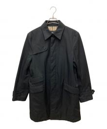 BURBERRY BLACK LABEL（バーバリーブラックレーベル）の古着「裏地ノヴァチェックステンカラーコート」｜ブラック