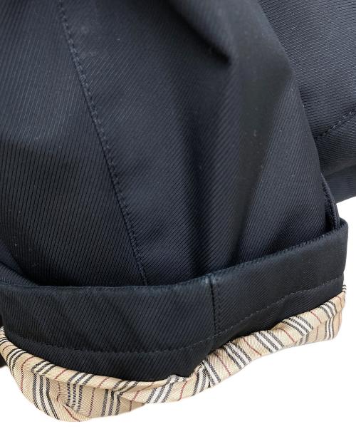 BURBERRY BLACK LABEL（バーバリーブラックレーベル）BURBERRY BLACK LABEL (バーバリーブラックレーベル) 裏地ノヴァチェックステンカラーコート ブラック サイズ:Lの古着・服飾アイテム