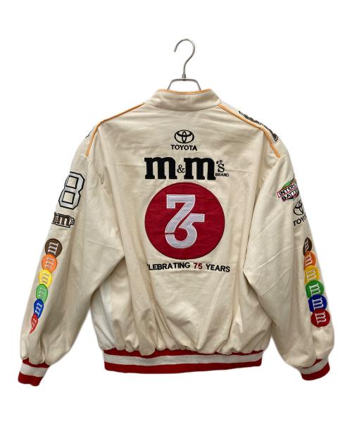 m&m's（エムアンドエムズ）m&m's (エムアンドエムズ) レーシングジャケット ベージュ サイズ:Lの古着・服飾アイテム