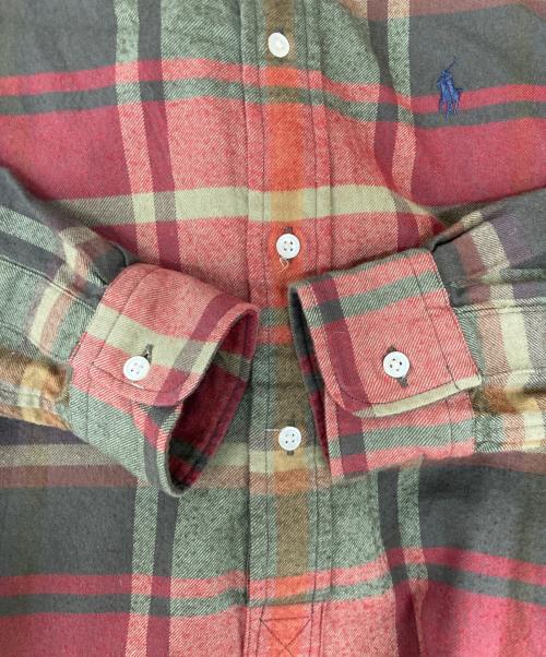 POLO RALPH LAUREN（ポロ・ラルフローレン）POLO RALPH LAUREN (ポロ・ラルフローレン) チェックネルシャツワンピース グリーン×レッド サイズ:2の古着・服飾アイテム