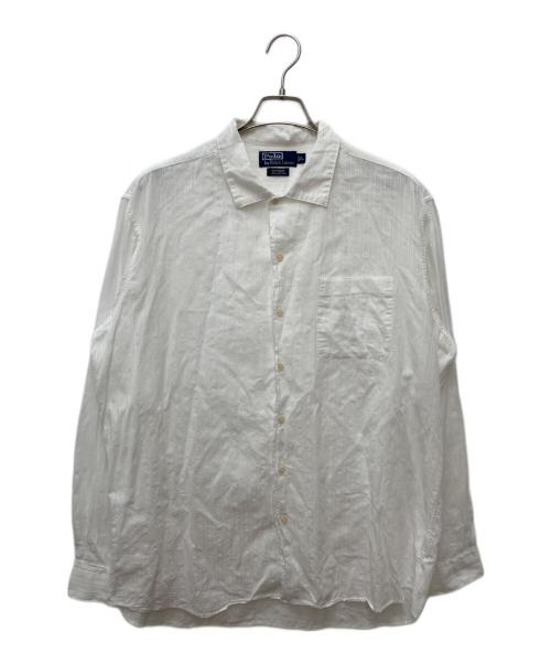 POLO RALPH LAUREN（ポロ・ラルフローレン）POLO RALPH LAUREN (ポロ・ラルフローレン) BONNARD ストライプ柄シャツ ホワイト サイズ:Lの古着・服飾アイテム