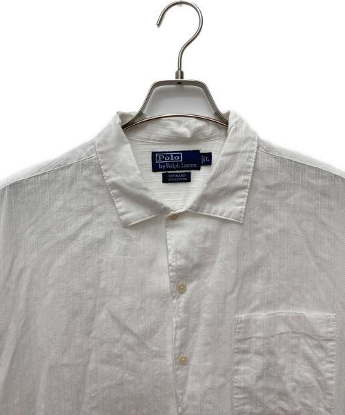 POLO RALPH LAUREN（ポロ・ラルフローレン）POLO RALPH LAUREN (ポロ・ラルフローレン) BONNARD ストライプ柄シャツ ホワイト サイズ:Lの古着・服飾アイテム