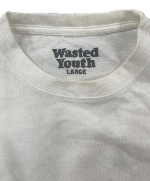 WASTED YOUTH（ウェイステッドユース）WASTED YOUTH (ウェイステッドユース) プリントカットソー ホワイト サイズ:Lの古着・服飾アイテム