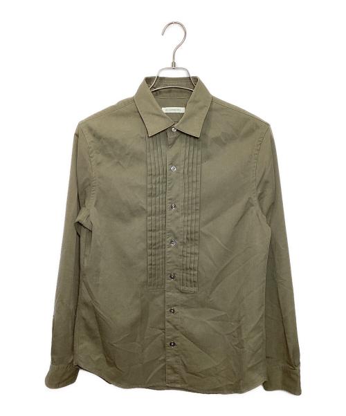 DESIGNWORKS（デザインワークス）DESIGNWORKS (デザインワークス) ピンタックシャツ オリーブ サイズ:46の古着・服飾アイテム
