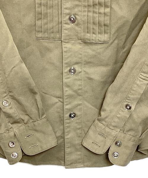 DESIGNWORKS（デザインワークス）DESIGNWORKS (デザインワークス) ピンタックシャツ オリーブ サイズ:46の古着・服飾アイテム