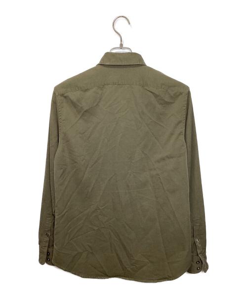 DESIGNWORKS（デザインワークス）DESIGNWORKS (デザインワークス) ピンタックシャツ オリーブ サイズ:46の古着・服飾アイテム
