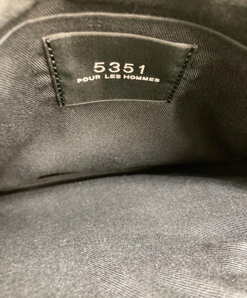 5351 pour les hommes（5351プールオム）5351 pour les hommes (5351プールオム) レザーショルダーバッグ ブラックの古着・服飾アイテム
