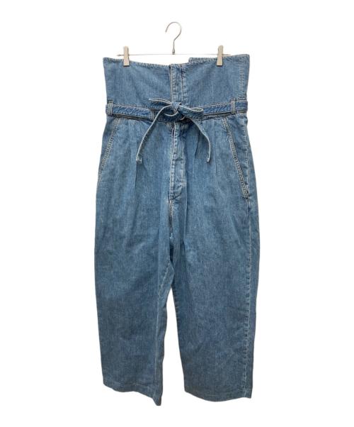 LOEWE（ロエベ）LOEWE (ロエベ) Belted Pleated Oversize Jeans インディゴ サイズ:48の古着・服飾アイテム