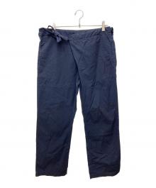 DRIES VAN NOTEN（ドリスヴァンノッテン）の古着「コットンラップパンツ」｜ネイビー