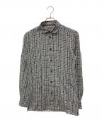 BOTTEGA VENETAボッテガベネタ）の古着「チェックシャツ」｜グレー